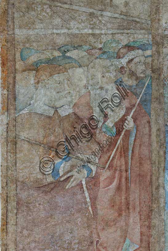 Concealed parts of the fresco Aaron's Rod and the Bronze Serpent by Benozzo Gozzoli, Monumental Cemetery Pisa, 1481