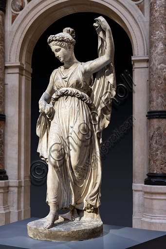 Plaster sculpture The Dancer by Bertel Thorvaldsen, 1817, Neoclassical style