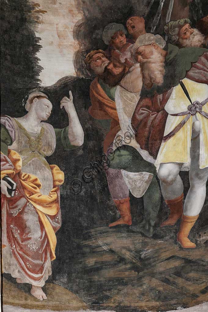 The Martyrdom of St Catherine: fresco by Lanino in Milan's Basilica