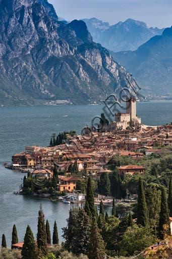 Malcesine Italy: View of Lake Garda and the Scaligero Castle