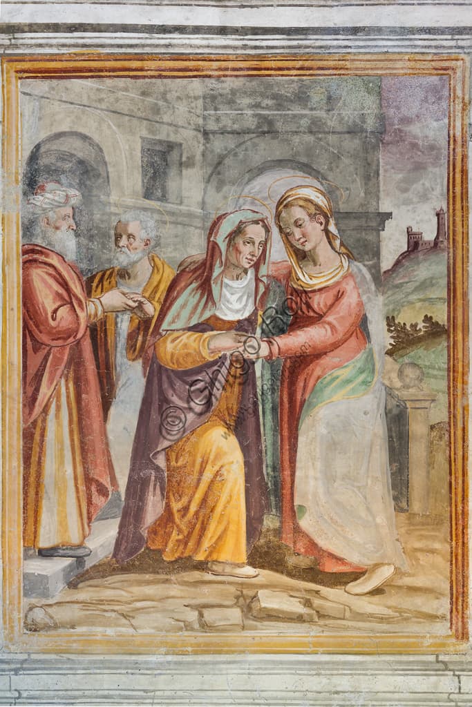 Fresco of the Visitation in the Oratory of SS Rosario, Castelvecchio