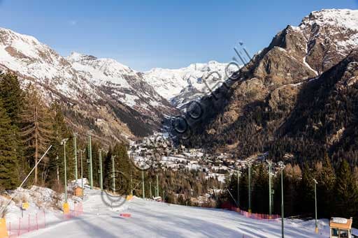 Pista da Sci Leonardo David a Weissmatten: Panorama sul Monte Rosa