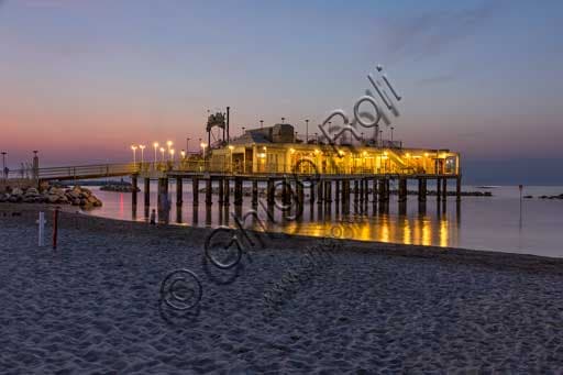 Gabicce Mare at Dusk: Beach View and the Mississippi Restaurant