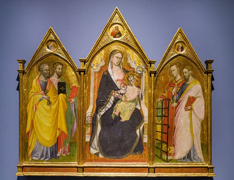 Spinello Aretino Triptych: Madonna Enthroned with Child and Saints (1393)