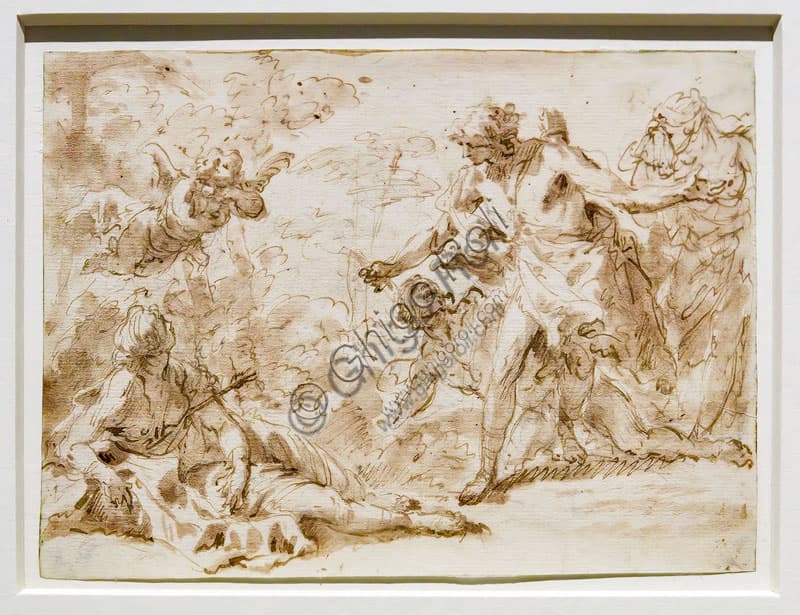 Disegno 'Morte di Coronide' di Sebastiano Ricci: Analisi di un Capolavoro Barocco