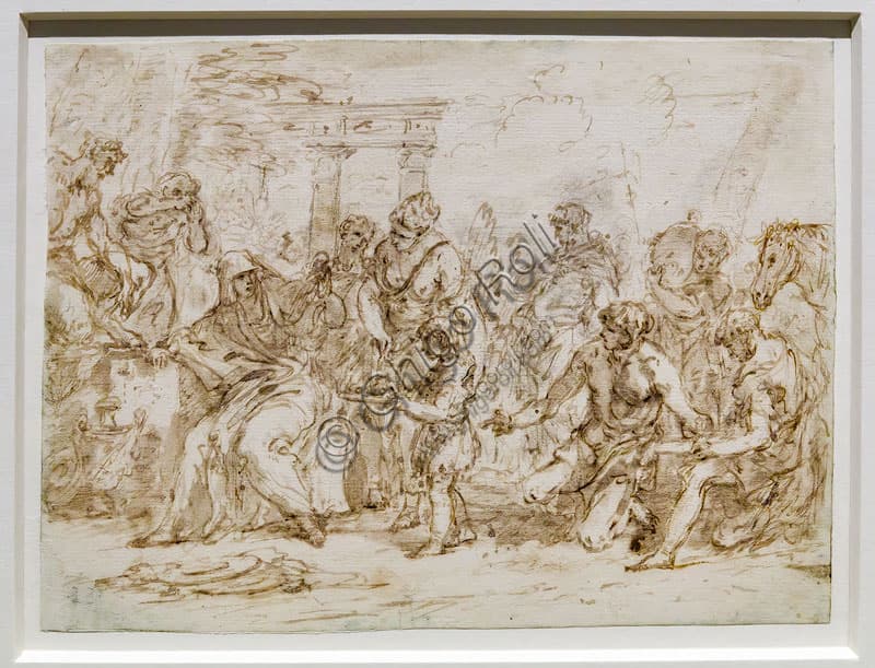 Drawing 'Sacrifice to Vesta' by Sebastiano Ricci