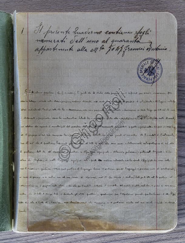 Original Manuscript of Antonio Gramsci's Prison Notebooks