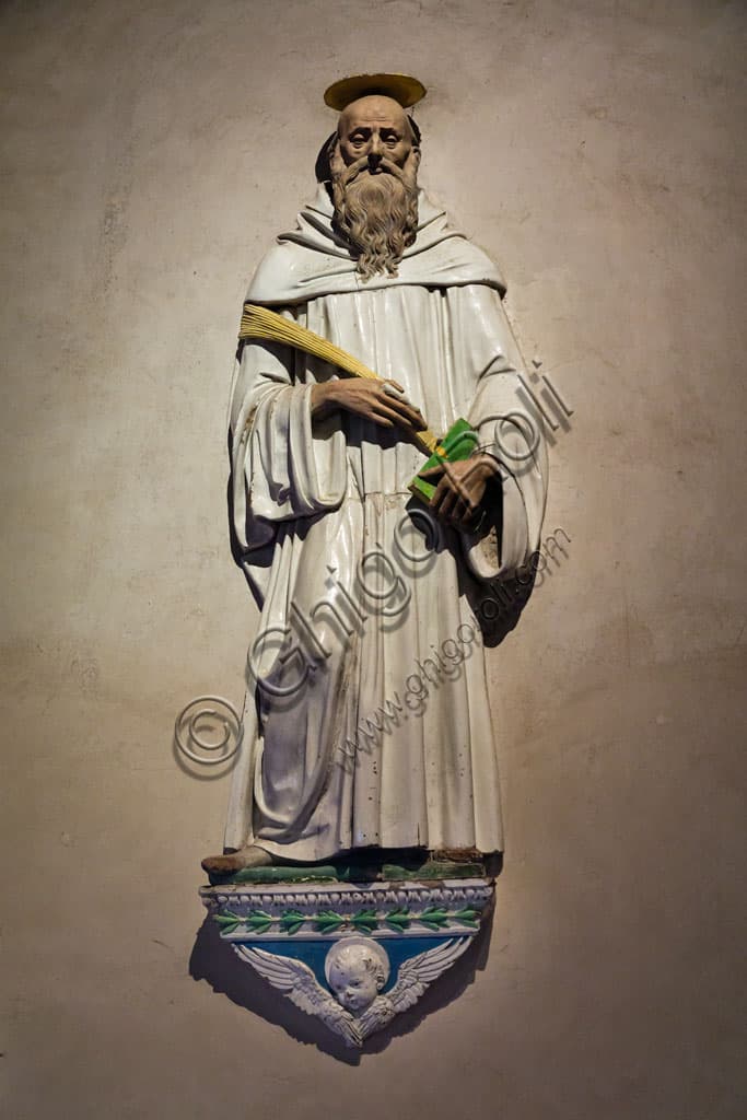 St. Benedict Abbot by Andrea della Robbia: Renaissance Sculpture