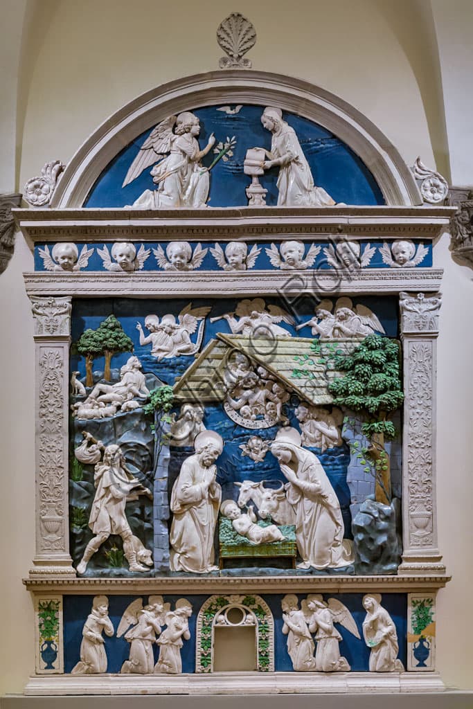 Andrea della Robbia's Nativity: Glazed Terracotta Sculpture, 1485