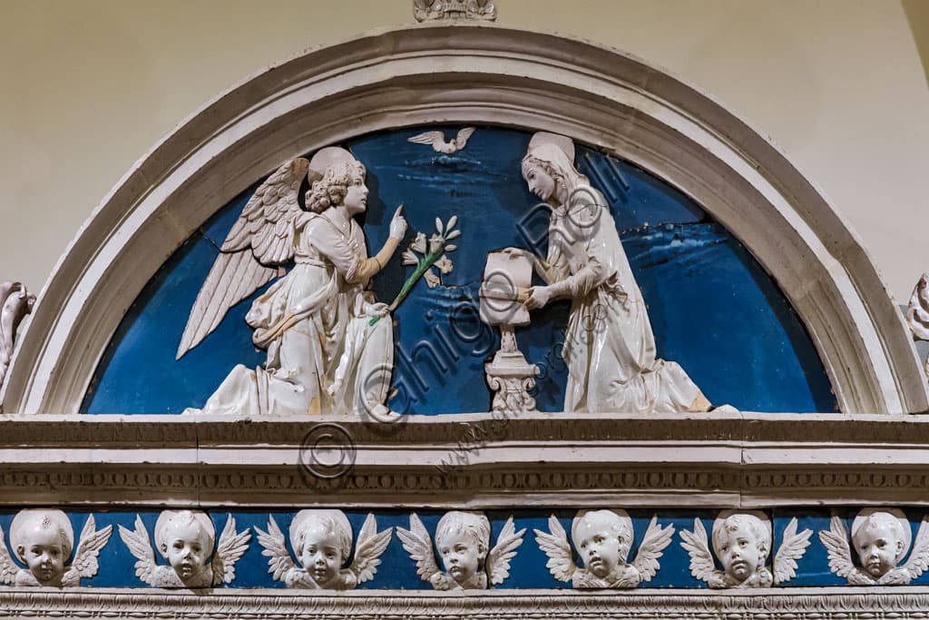 The Annunciation: Glazed Terracotta by Andrea della Robbia's Workshop (1485)