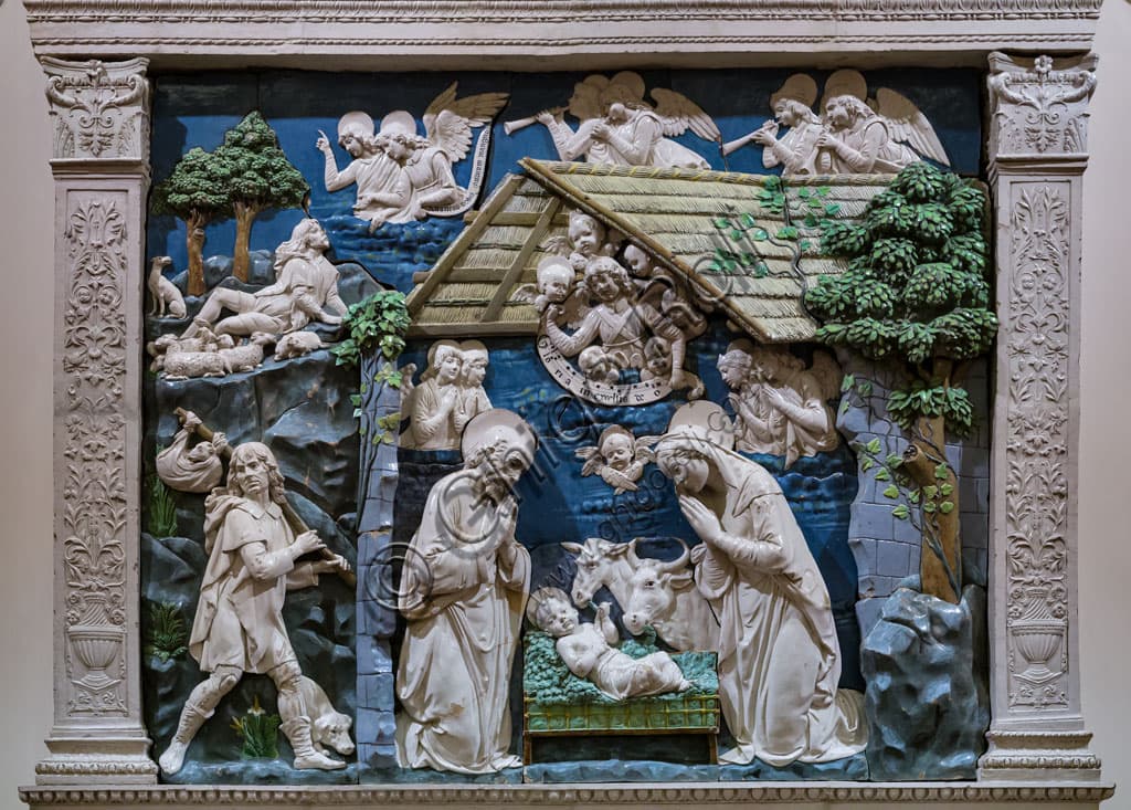 Nativity, Adoration of the Shepherds: Detail from Andrea della Robbia's Workshop (1485)
