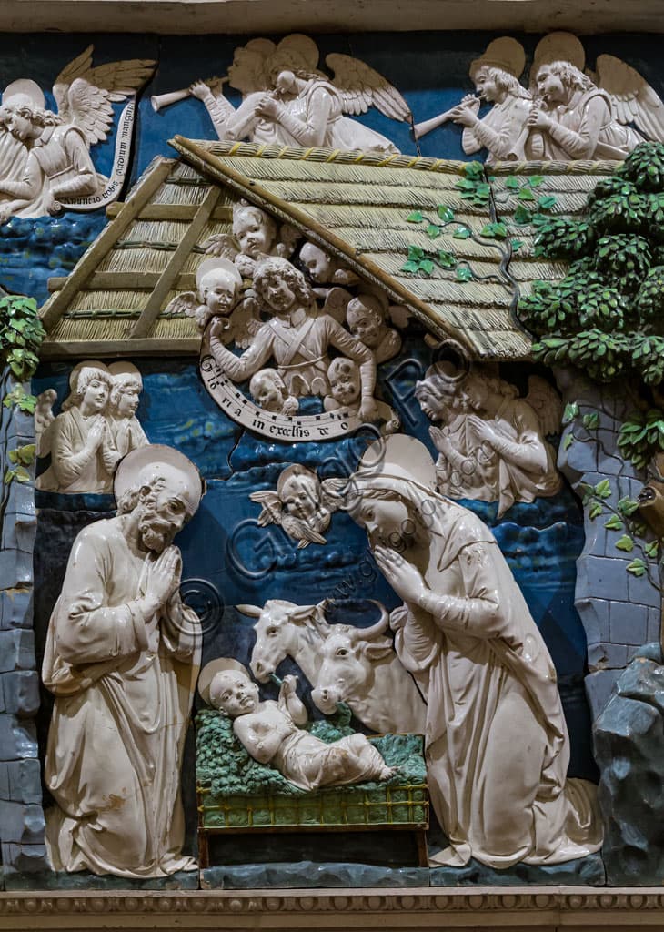 Natività di Andrea della Robbia: Analisi del Rilievo in Terracotta Invetriata del 1485
