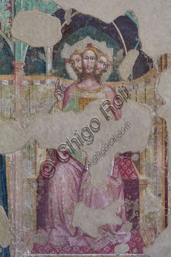 La Trinità di Cristo: Affresco Staccato del XIV Secolo di Arezzo