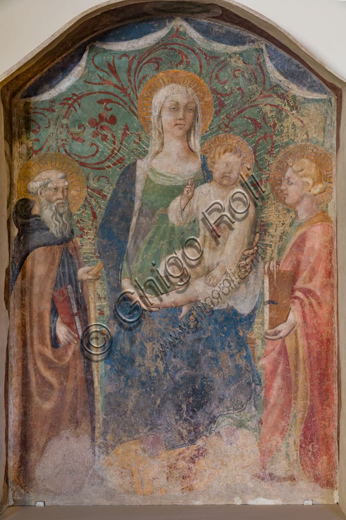 Affresco Madonna con Bambino e Santi di Antonio da Anghiari