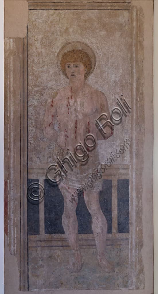 Affresco di San Sebastiano dalla Chiesa di S. Biagio a Gricignano