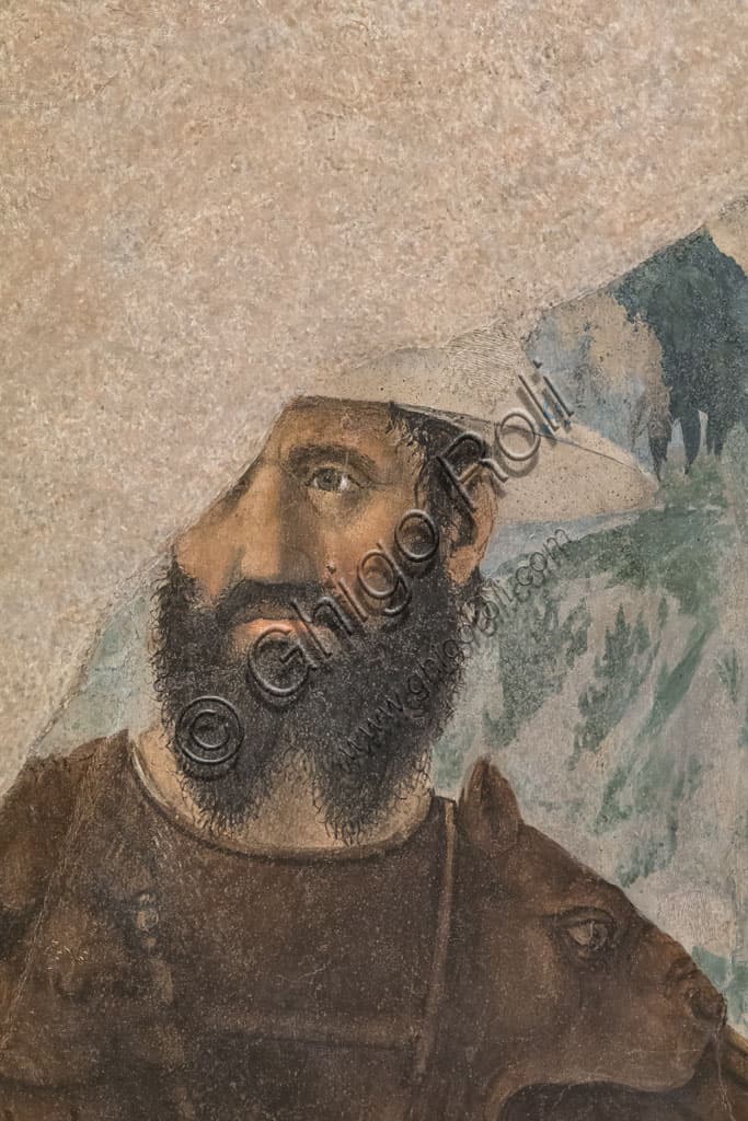Particolare del Soldato nella Battaglia di Ponte Milvio di Piero della Francesca