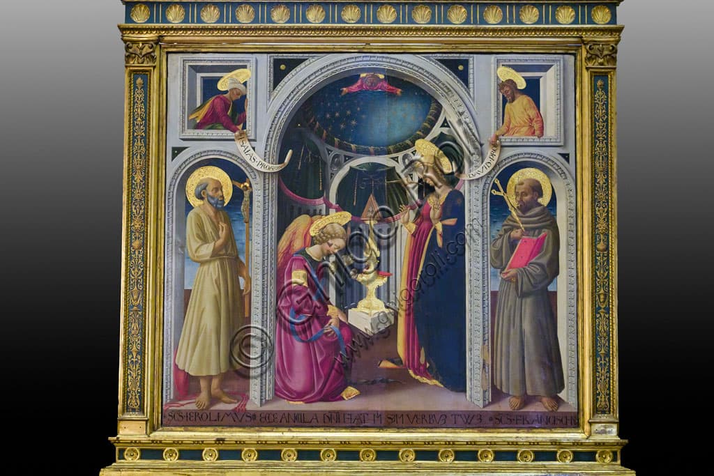 Annunciazione tra i santi Francesco e Girolamo di Neri di Bicci ad Arezzo