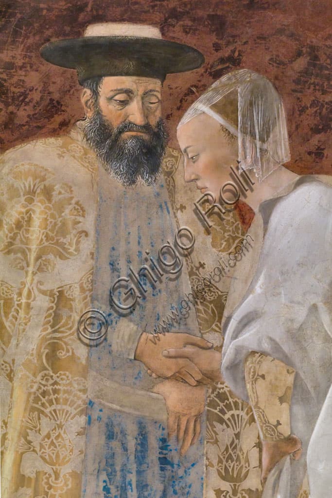 Incontro Salomone e Regina di Saba, affresco di Piero della Francesca