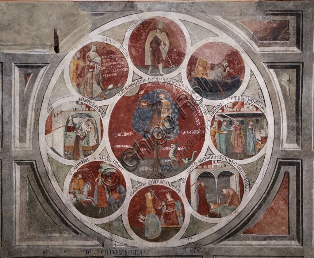 La Ruota di Barlaam: Affresco del XIV Secolo ad Asciano