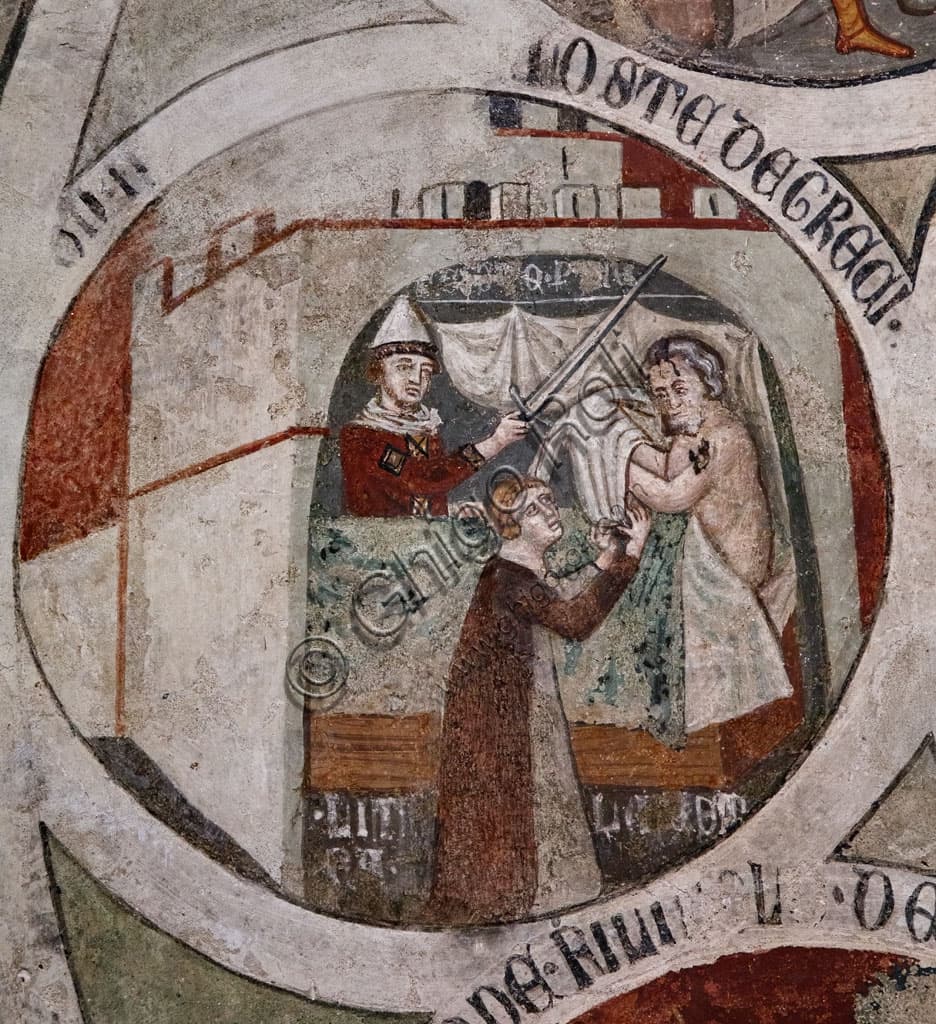 Agamennone nella Ruota di Barlaam: Affresco Trecentesco ad Asciano