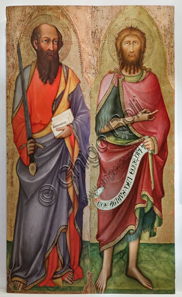 Painting 'St. Paul and St. John the Baptist' by Paolo di Giovanni Fei