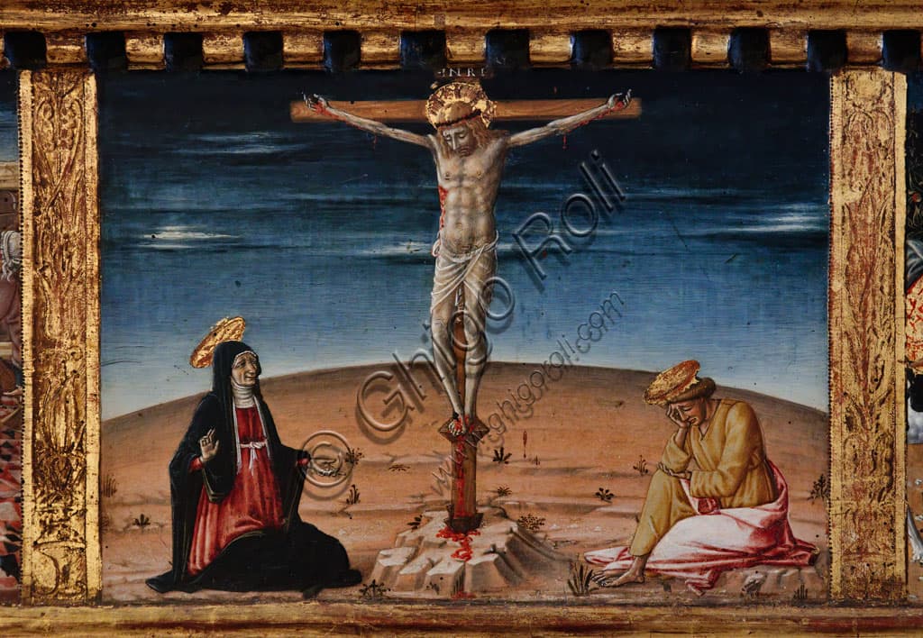 Crocifissione: dettaglio della predella di Matteo di Giovanni (1458)