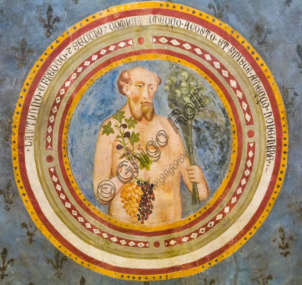 Fresco 'Autumn' by Cristoforo di Bindoccio and Meo di Piero