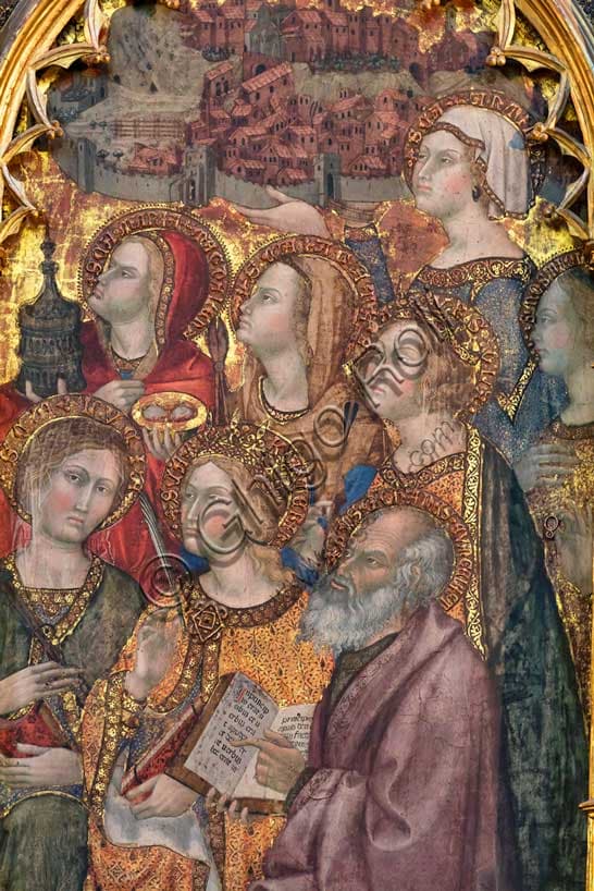 Apostles in Taddeo di Bartolo's Triptych of the Assumption in Montepulciano