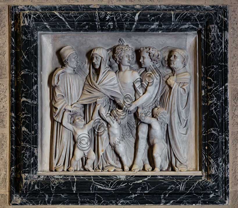 Renaissance Marble Relief: The Deceased Welcomed into Heaven