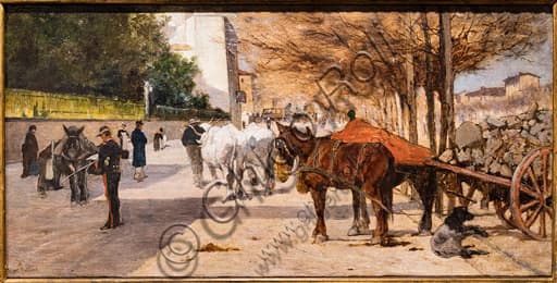 Giovanni Fattori: Viale Principe Amedeo a Firenze - Dipinto del 1880