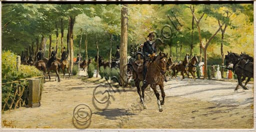 Luigi Gioli, 'Alle Cascine': Paesaggio Florentino del 1885
