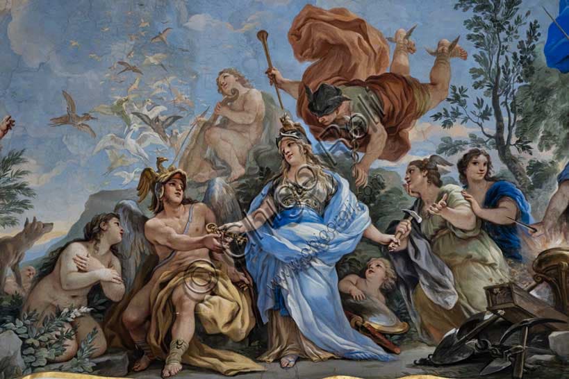 Minerva Protectress of the Arts: Fresco by Luca Giordano in Florence