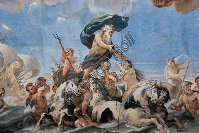 Detail of 'Neptune and Amphitrite' by Luca Giordano in Medici Riccardi Palace