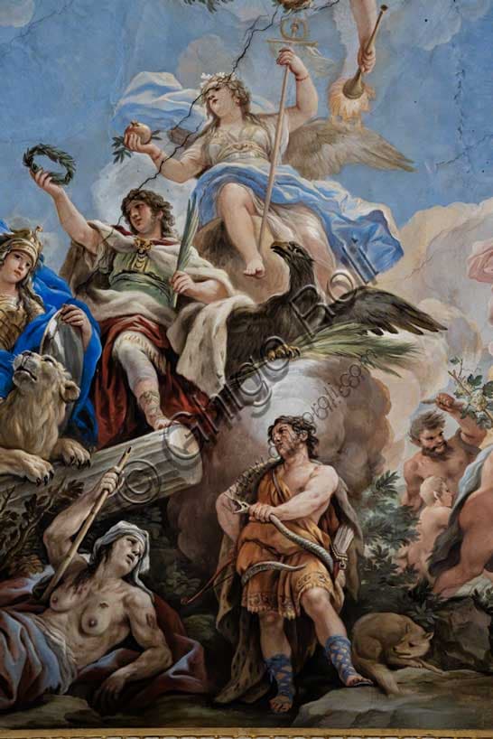 Allegoria della Fortezza: affresco di Luca Giordano nella volta di Palazzo Medici Riccardi