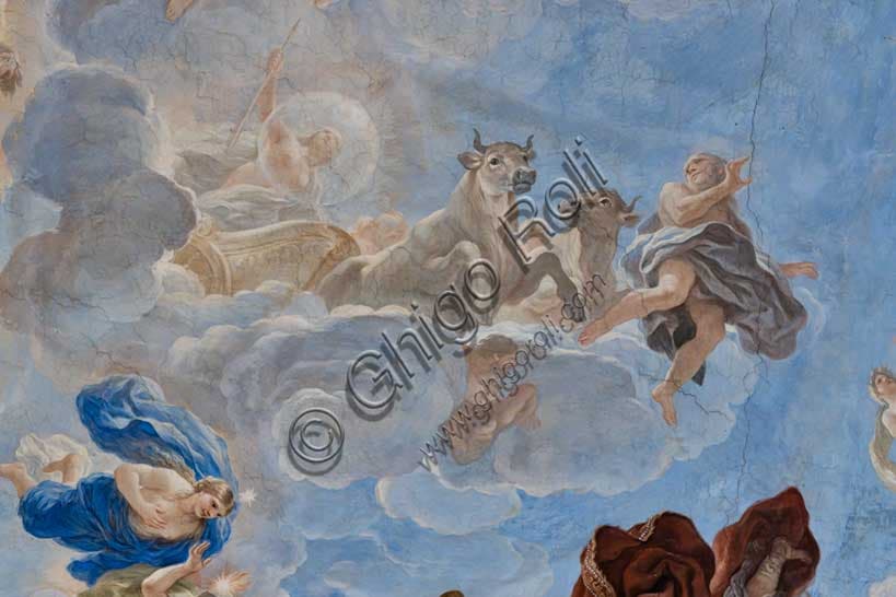 The Chariot of the Moon: Luca Giordano Fresco in the Medici Riccardi Palace Vault