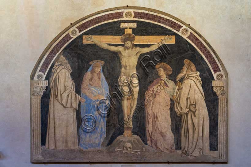 Crocifissione di Andrea del Castagno: Affresco del 1453-5 a Firenze