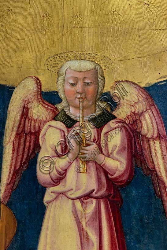 Coronazione della Vergine di Neri di Bicci: Angelo Musicante