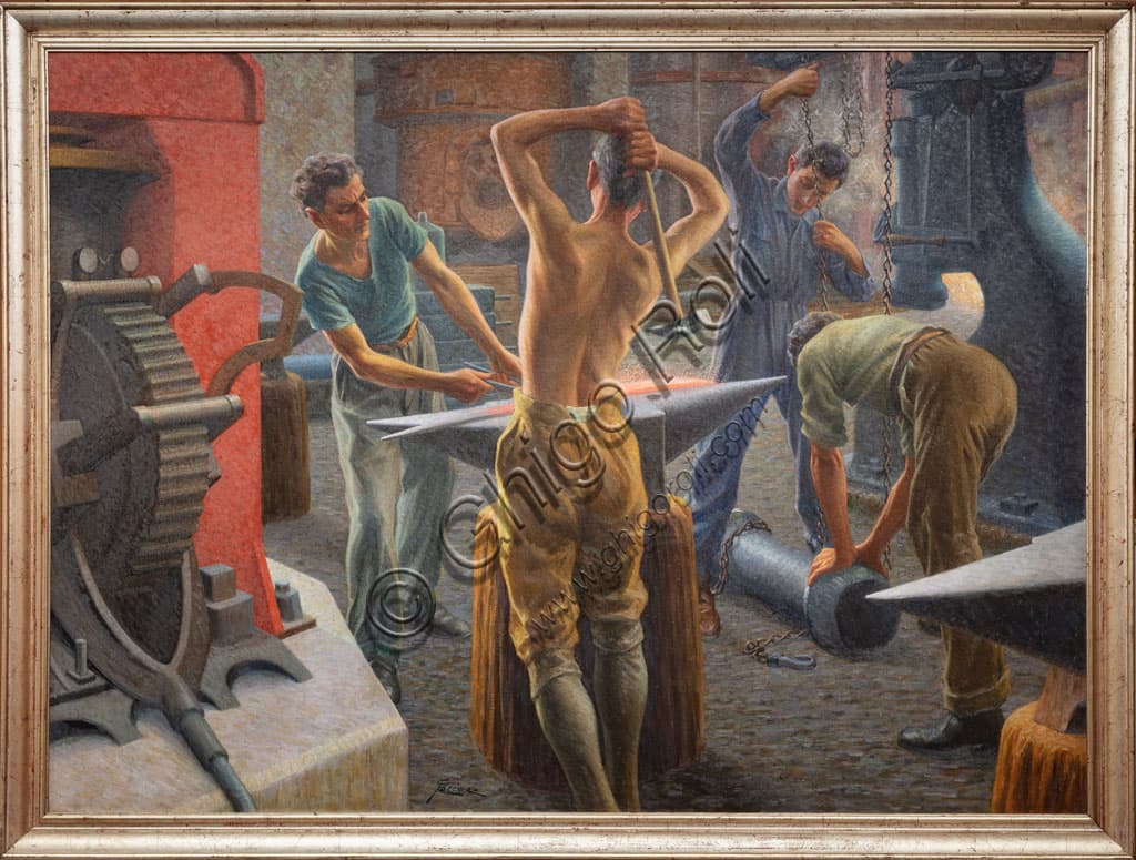 Giovanni Battista Crema: 'Itala Gens: the Industry' Oil Painting
