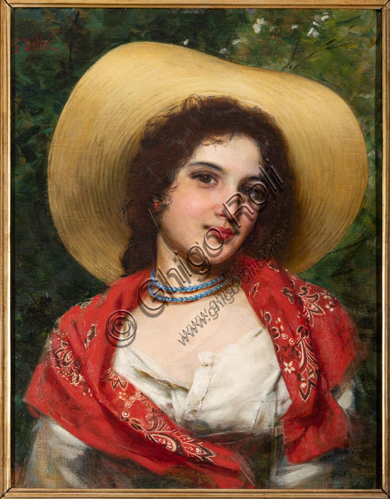 Gaetano Bellei - Ragazza con cappello giallo: analisi del dipinto