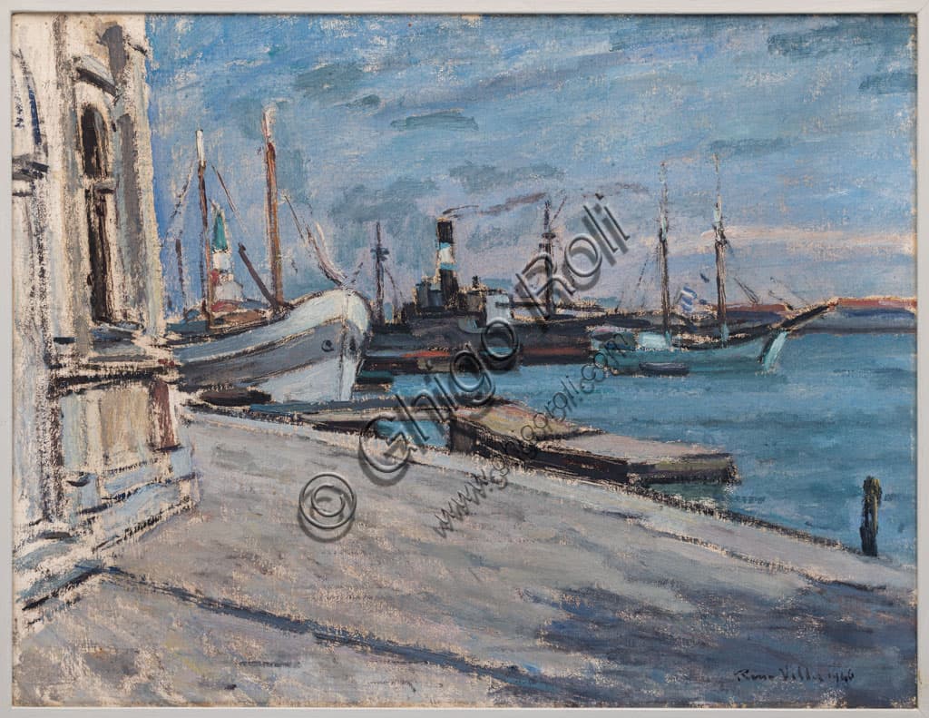 Rino Villa: Fondamenta Spirito Santo - Oil Painting on Canvas Analysis