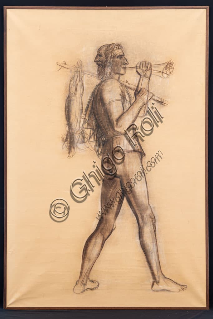 Achille Funi: il disegno preparatorio "Il mese di Gennaio" (1935)