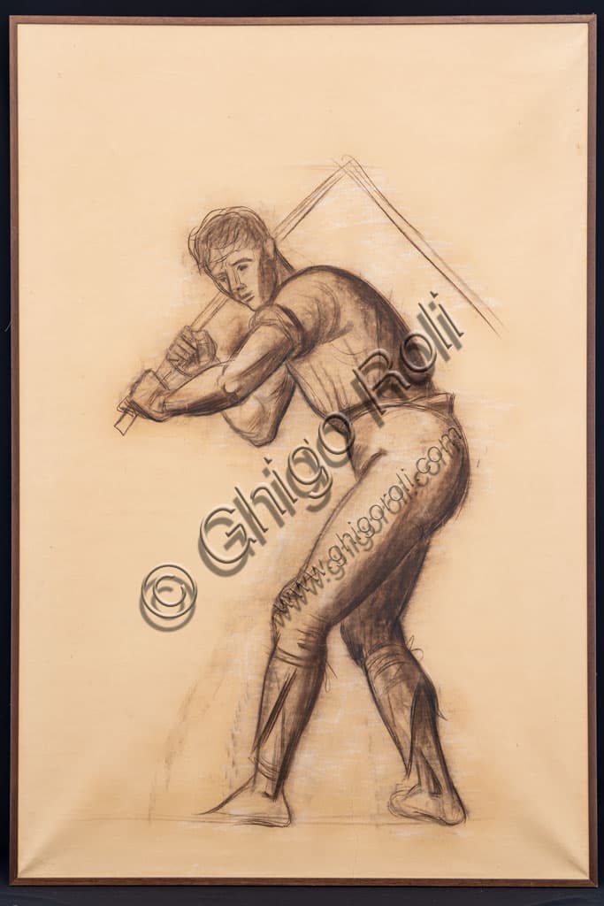 Achille Funi's Preparatory Drawing 'The Month of July' (1935)