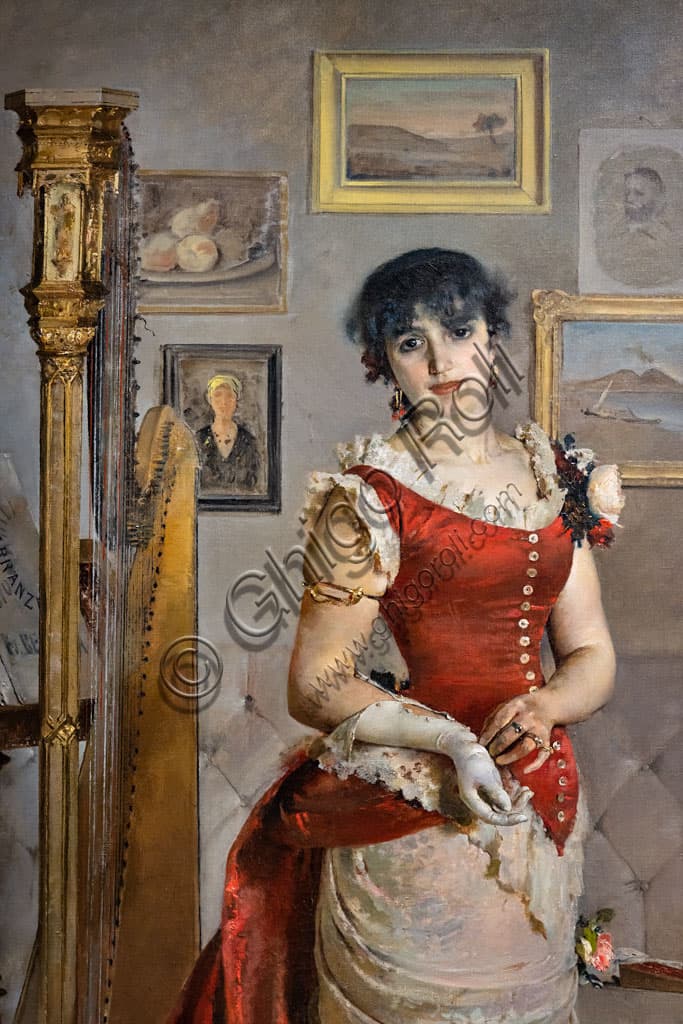 The Harpist by Gaetano Esposito: Analysis of the 1884 Painting