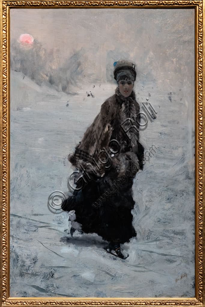 La pattinatrice di Giuseppe De Nittis | Dipinto del 1875