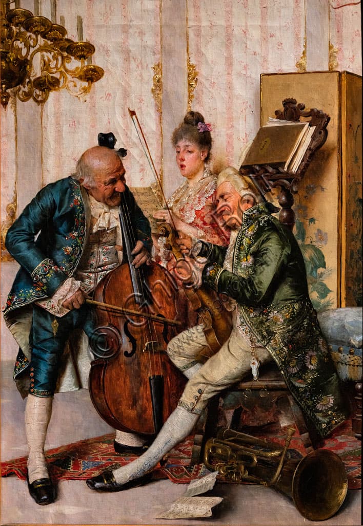 Concertino di Pompeo Massani: Analisi del Dipinto a Olio su Tela