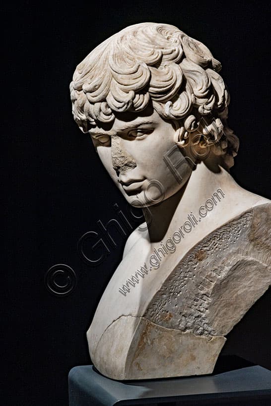 Bust of Antinous: Roman Marble Sculpture from the 2nd Century AD