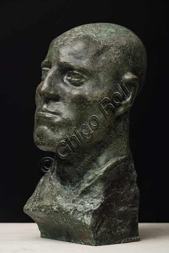 Boxer by Ermenegildo Luppi: Early 20th Century Bronze Sculpture