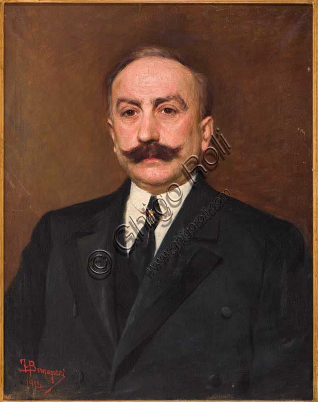 Ritratto d’uomo di Federico Bernagozzi: Opera d'Arte Ottocentesca