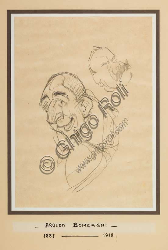 Beggars by Aroldo Bonzagni: Pencil Drawing from 1915