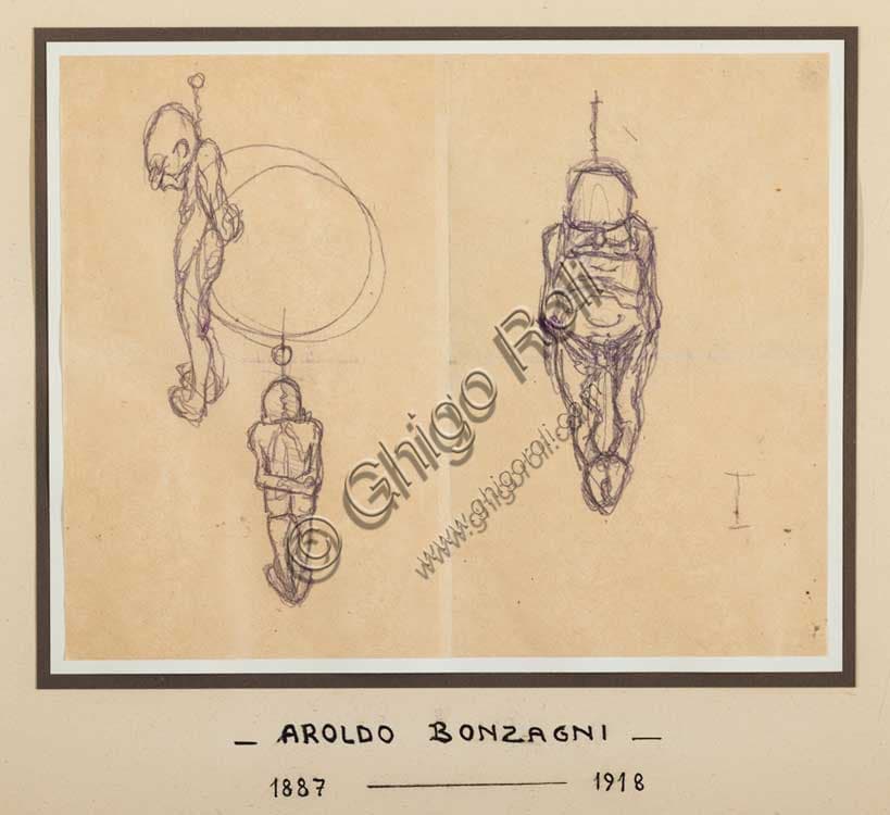 L'Impiccato di Aroldo Bonzagni: Disegno a China su Carta del 1915
